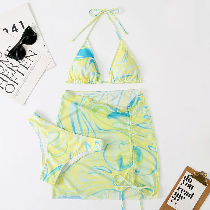 Damer farverig bikini med nederdel Stilla