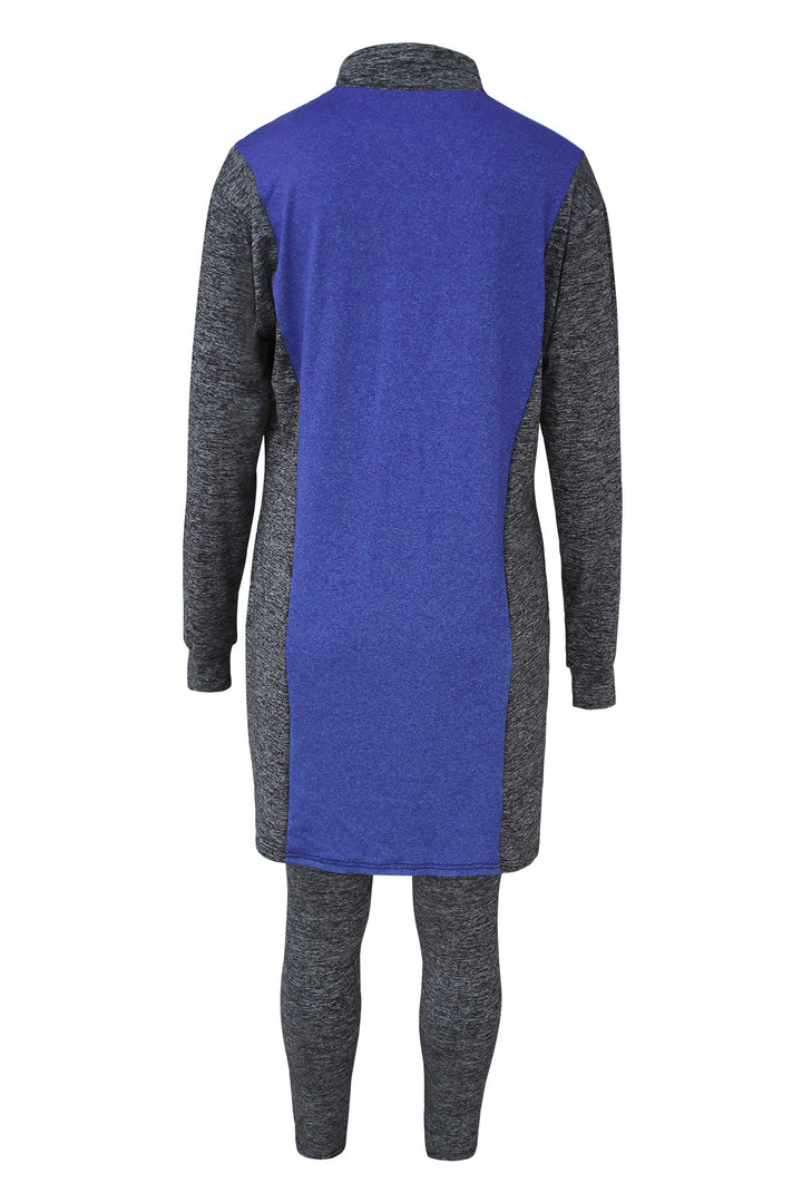 Dame sporty outfit med hættetrøje tunika og leggings Stilla