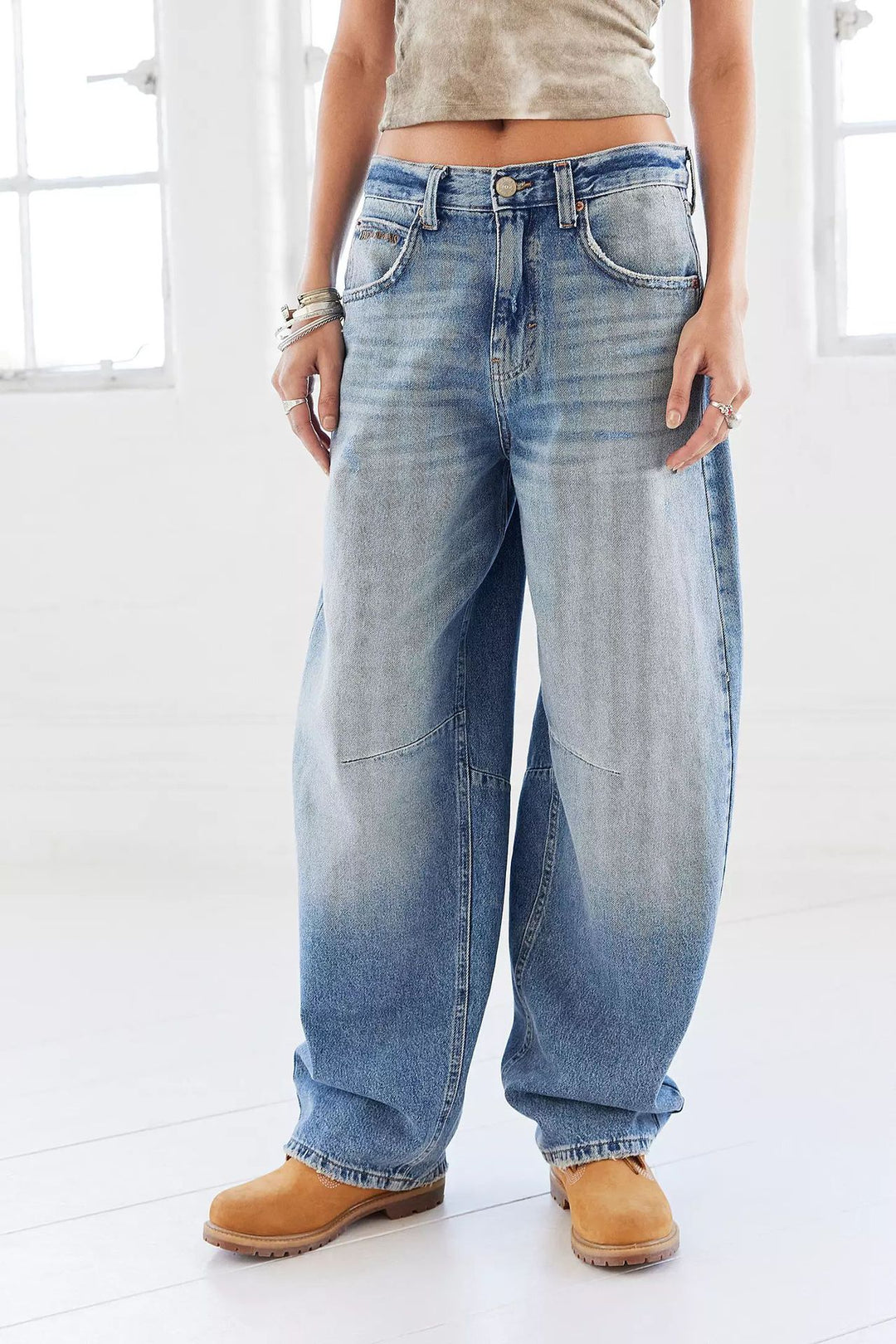 Dame brede jeans i vintage stil Stilla