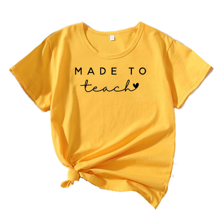 Kvinder Grafik Lærer T-Shirt Stilla