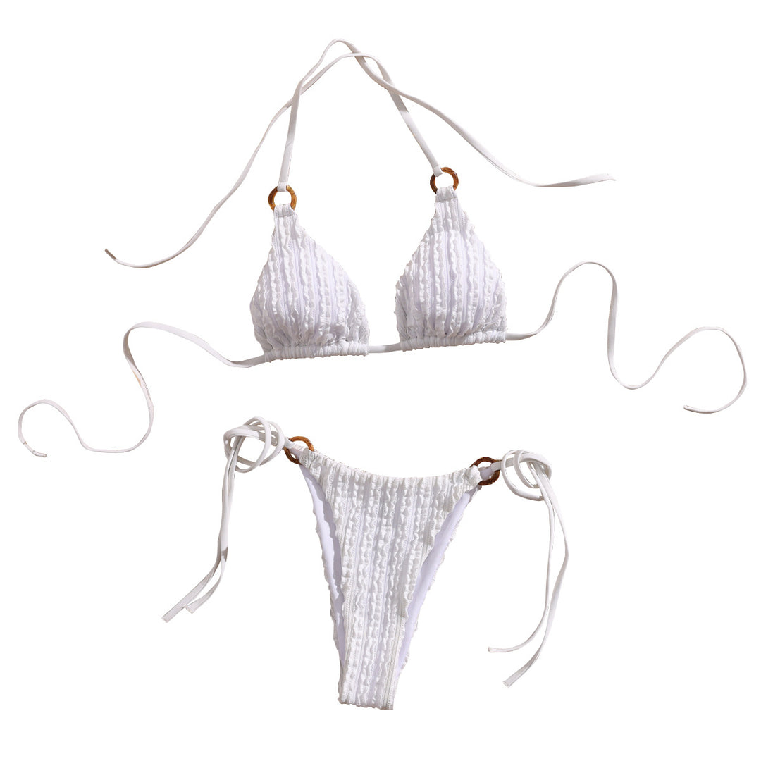 Dame triangel-bikini med legende ruffles detaljer Skovae