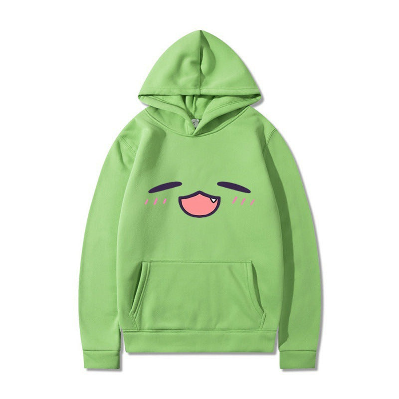 Kvinder hoodie med glad tegneserie ansigt og behagelig pasform Skovae