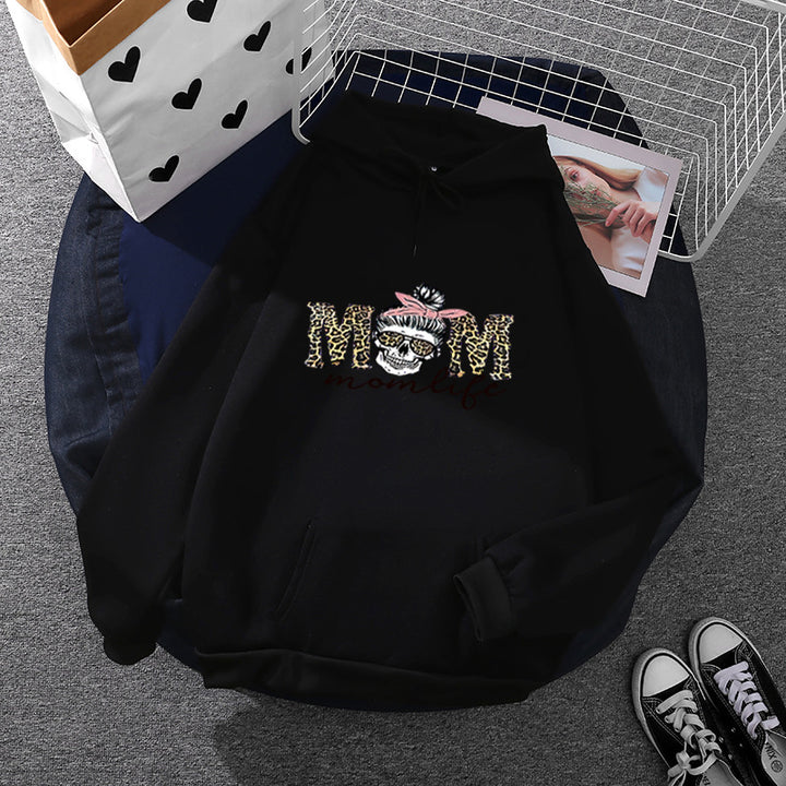 Kvindernes hoodie med kreativt kraniedesign Stilla