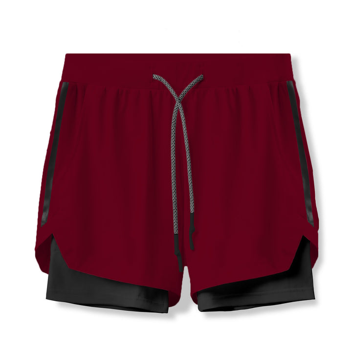 Damer Sportslige Dobbelt-shorts med integreret kompressionsunderbukser og elastisk talje Stilla