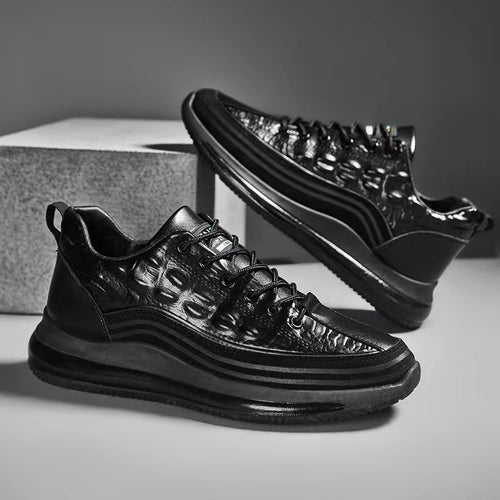 Stilfulde herre low-profile fritidssneakers med struktureret overmateriale Stilla