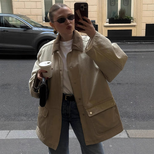 Dame Oversized Utility-Jakke Stilla
