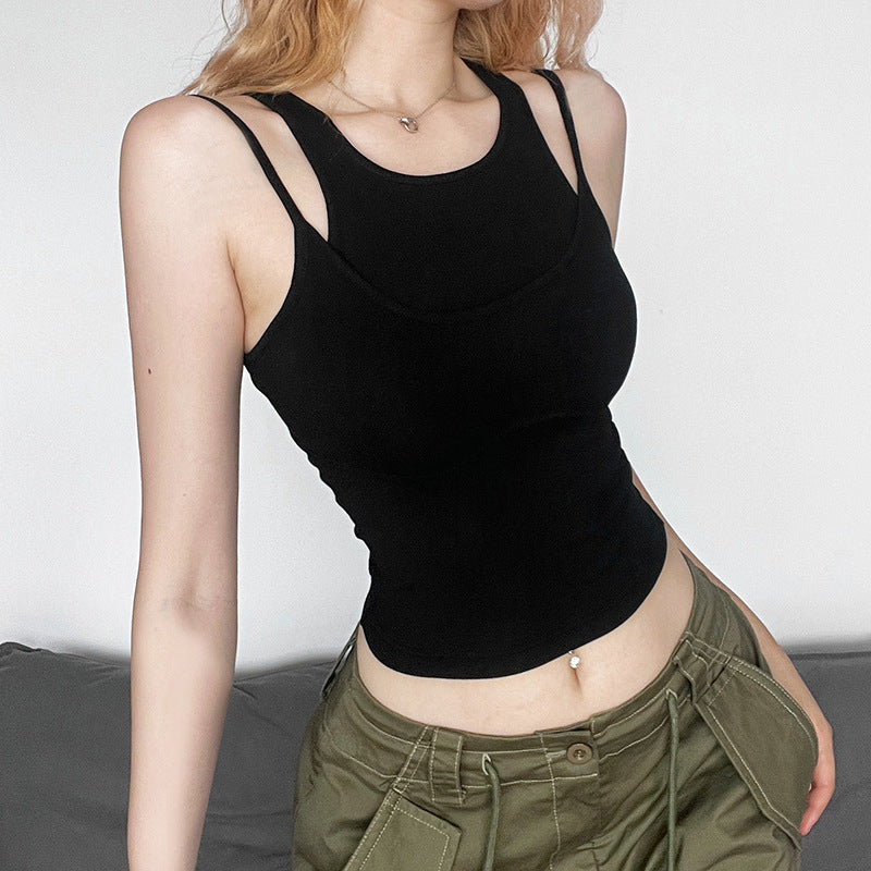 Dame Sporty crop top med justerbare stropper og tætsiddende snit Stilla