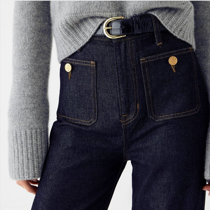 Dame Vidde Komfortable Jeans med høj talje Skovae