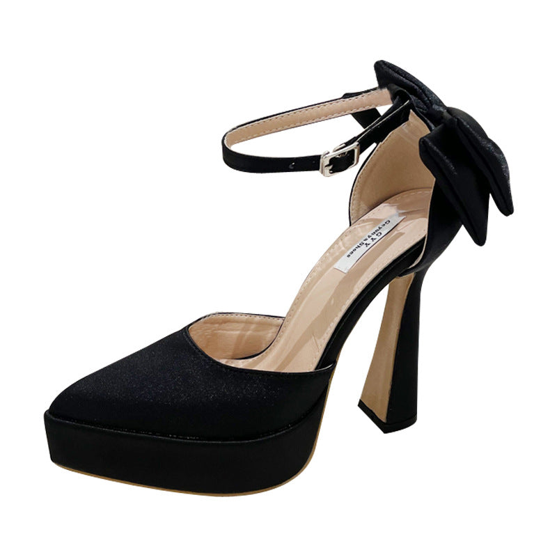 Dame Slingback High Heel Sandaler med gennemsigtig rem og elegant sløjfedekoration Stilla