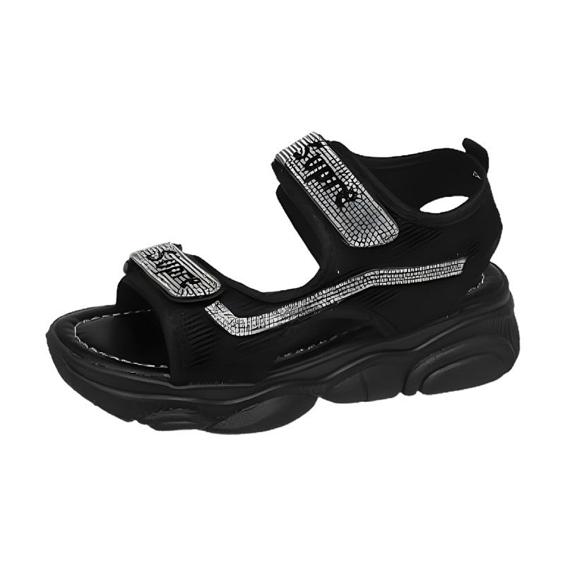 Dame Sporty Sandaler med funklende remdesign og støddæmpende sål Stilla