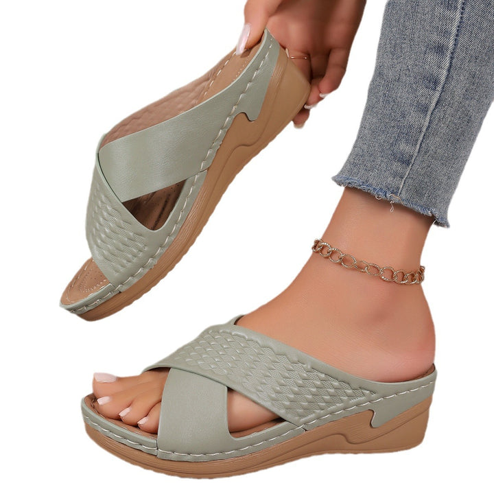 Dame Wedge-sandaler med raffineret vævemønster og ergonomisk fodseng Stilla