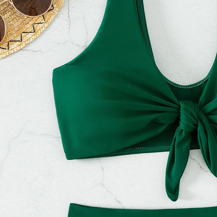 Damer Højhudet Bikini med bindbar Crop-Top Skovae