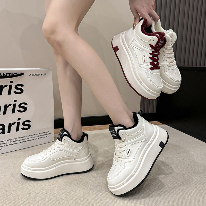 Dame vinterhigh-top sneakers med komfortabelt foder og tyk plateau Stilla