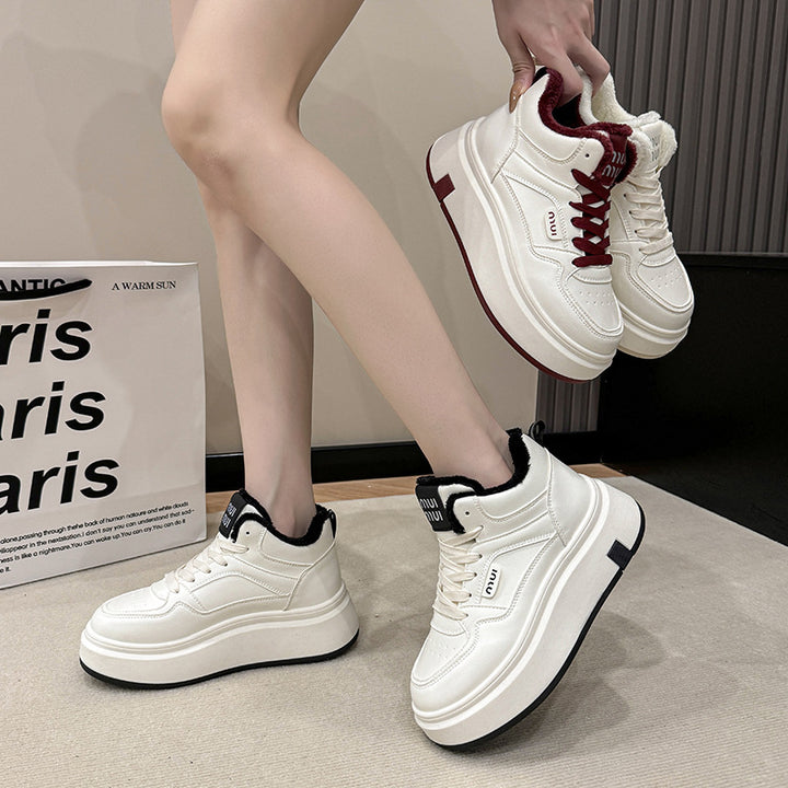 Dame vinterhigh-top sneakers med komfortabelt foder og tyk plateau Stilla