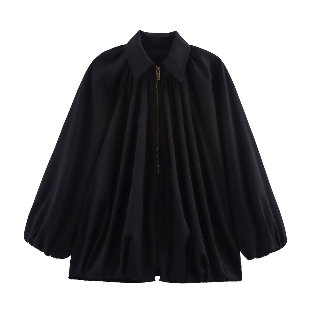 Dame let oversized bluse med ruffles design Stilla