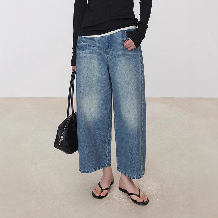 Kvinders brede jeans med høj talje Stilla