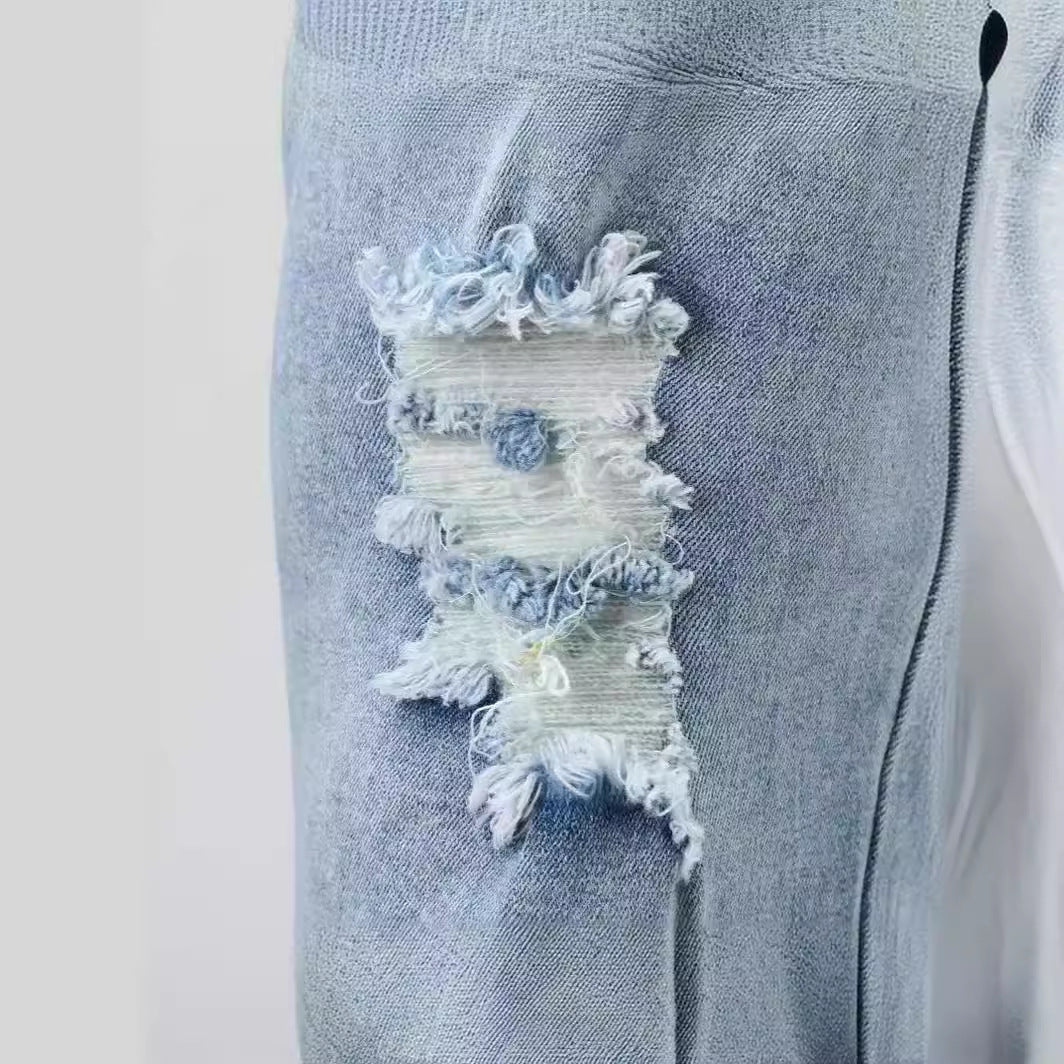 Herren Destroyed Jeans med moderne Distressed-effekter Skovae