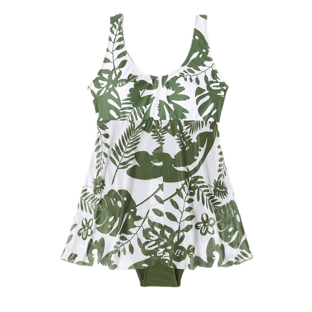 Dame Floral Print Skater Badedragt Stilla