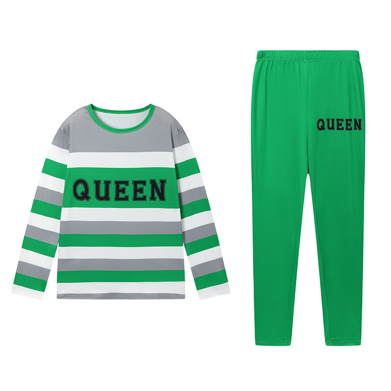 Femme Cozy Stribet Loungewear-Sæt Stilla