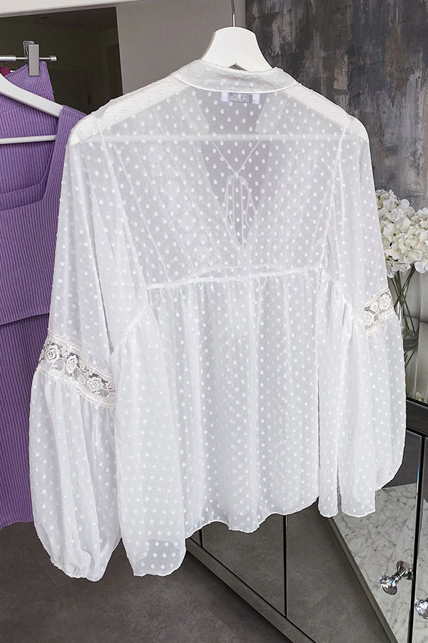 Stilla | Swiss Dot Babydoll Top
