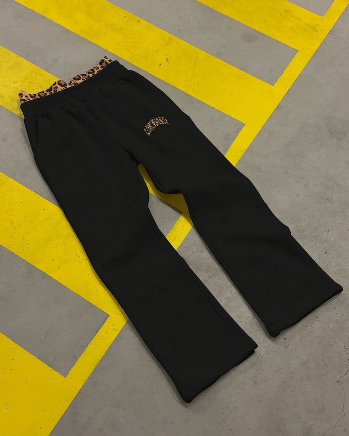 Dame nano comfy joggebukser med udvidet benform, elastisk Leo-bund og sidelommer Skovae