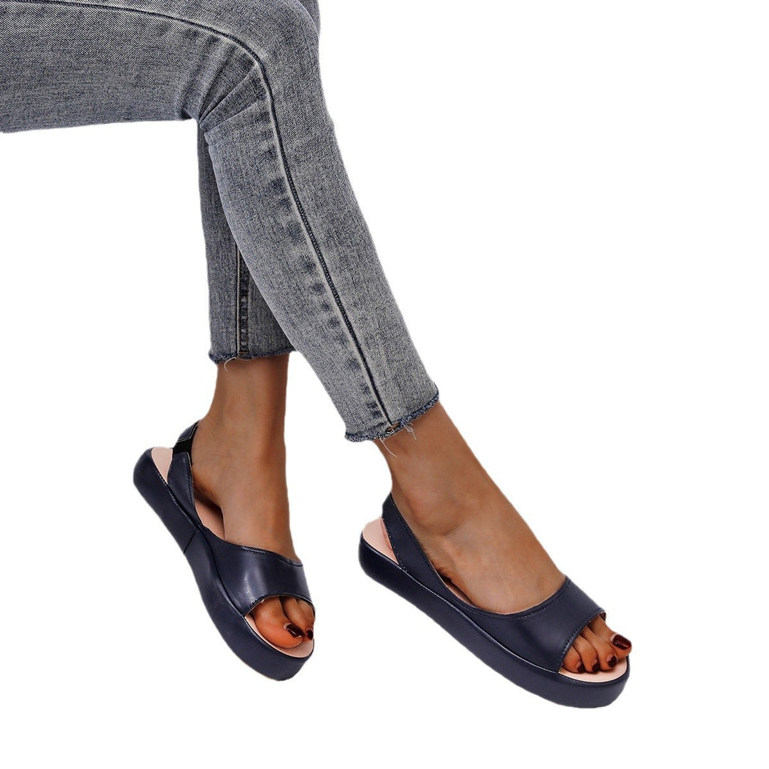Dame Slingback Sandaler med moderne Plateau og justerbar Rem Stilla