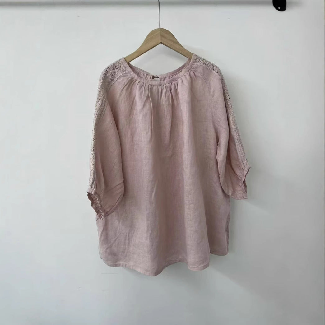 Femme Elegante Broderet Boho-Bluse Stilla