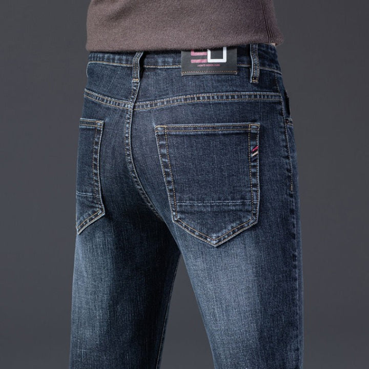 Herren Slim Fit Jeans med diskret Used-Look Stilla