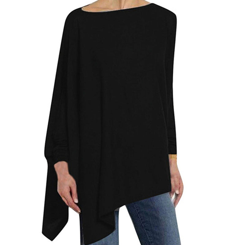 Dame asymmetrisk top med overdimensionerede skuldre og bred pasform Stilla