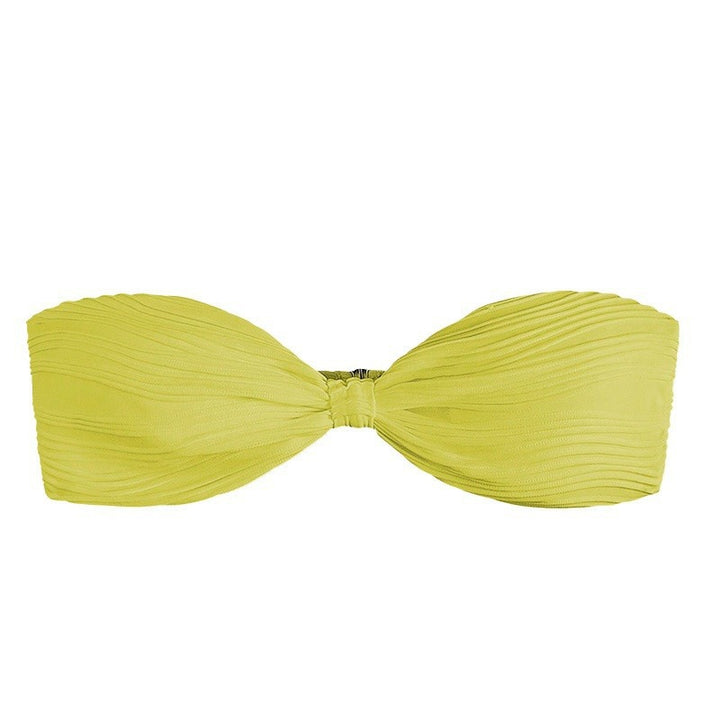 Dame Bandeau-bikini top med moderne flæse-design og stærk støtte Stilla