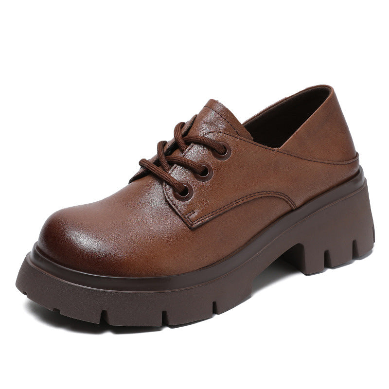 Dame Chunky Platform Oxfords med stilige snørebånd Stilla