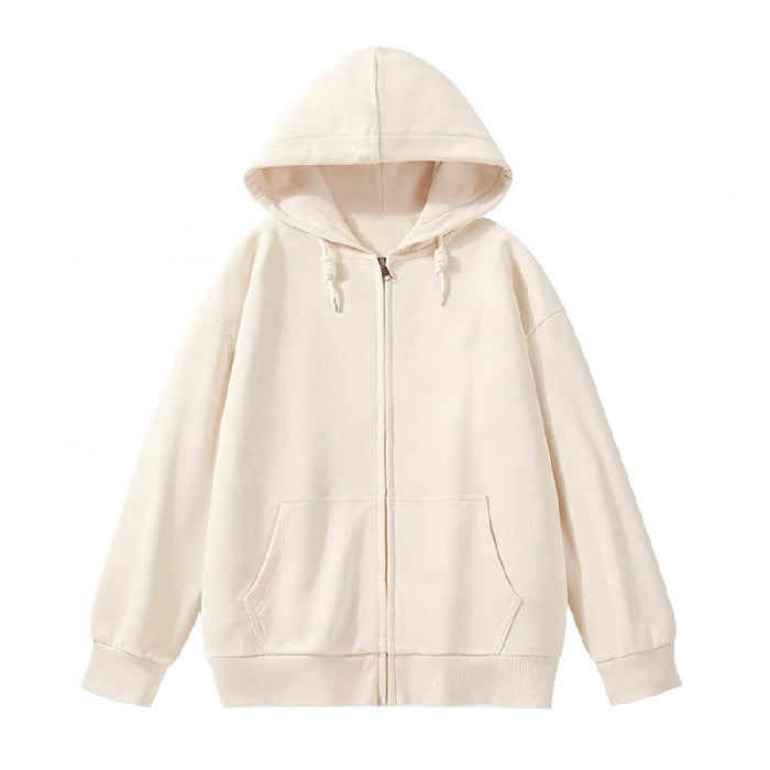 Kvindernes hoodie sweatshirt jakke med ergonomisk snit og praktisk lynlås