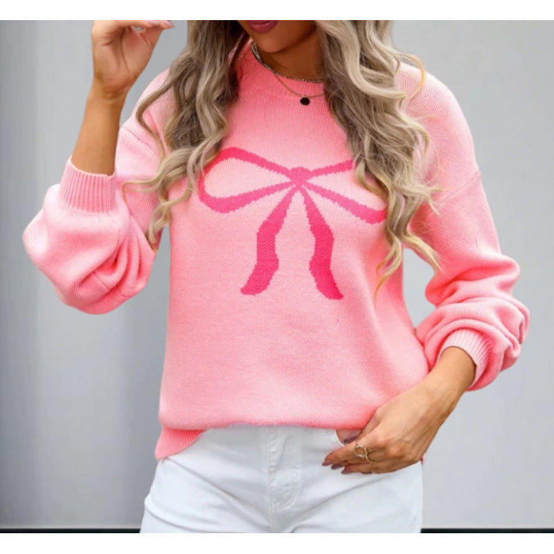 Kvindernes oversized sweater med moderne bue design Stilla