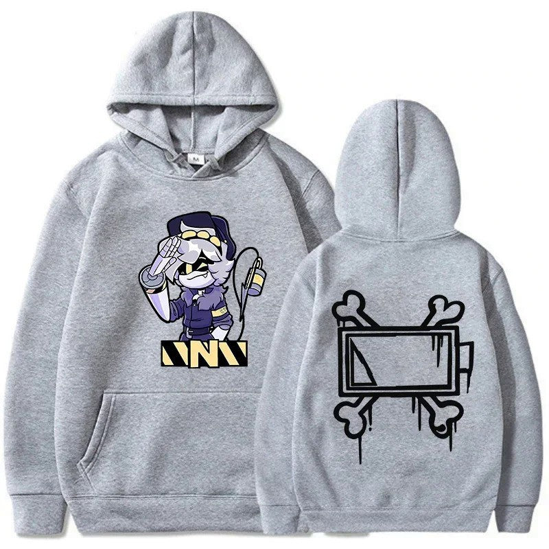 Kvinder Hoodie med Kreativt Comic Motiv Skovae