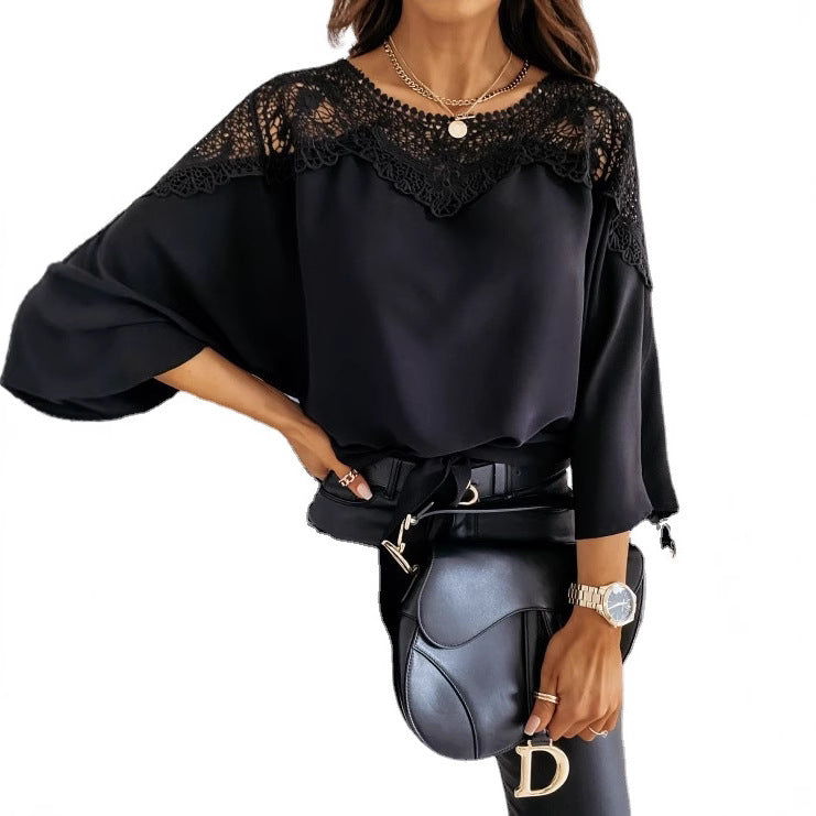 Dame Elegant Spids Bluse Stilla