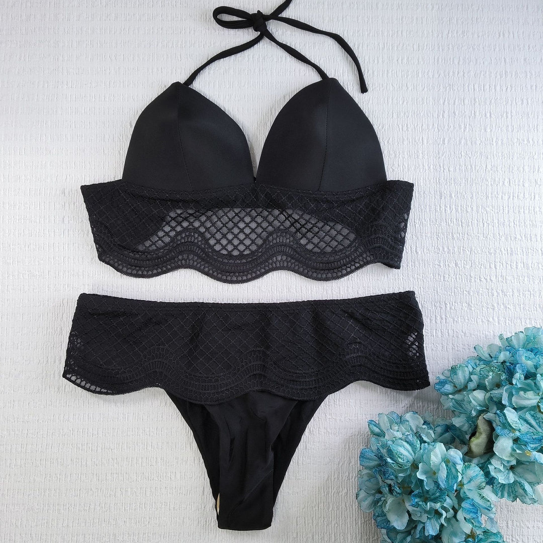 Dame Triangel-Bikini med hæklede detaljer Skovae