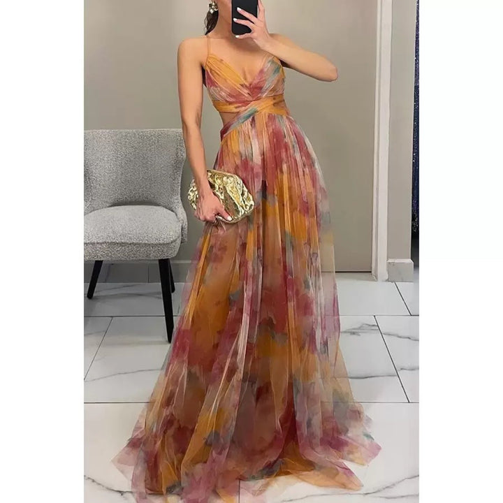 Kvinder Elegant Bryllups Kjole med Flydende Chiffon og Udsnit Detaljer Skovae