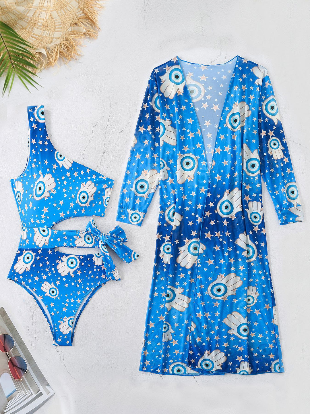 Dame Bikini-sæt med asymmetrisk top og elegant overdel Stilla