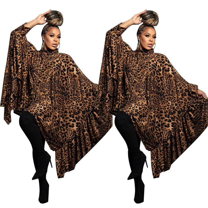 Dame trendy Kaftan-bluse med ruskindslook og voluminøs snit Stilla