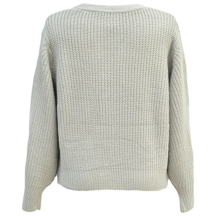 Kvinders moderigtige chunky strik cardigan med knapdetaljer og løs pasform Stilla