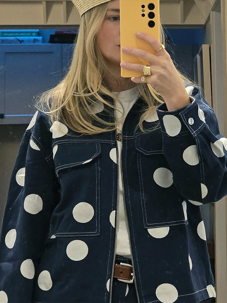 Dame Polka-Dots Cargo-Bukser Stilla