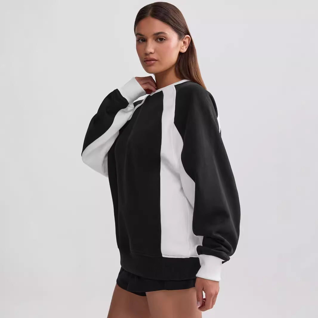 Dame Sporty Sweatshirt med kontrasterende indsatser Stilla