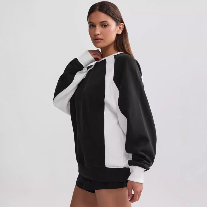 Dame Sporty Sweatshirt med kontrasterende indsatser Stilla