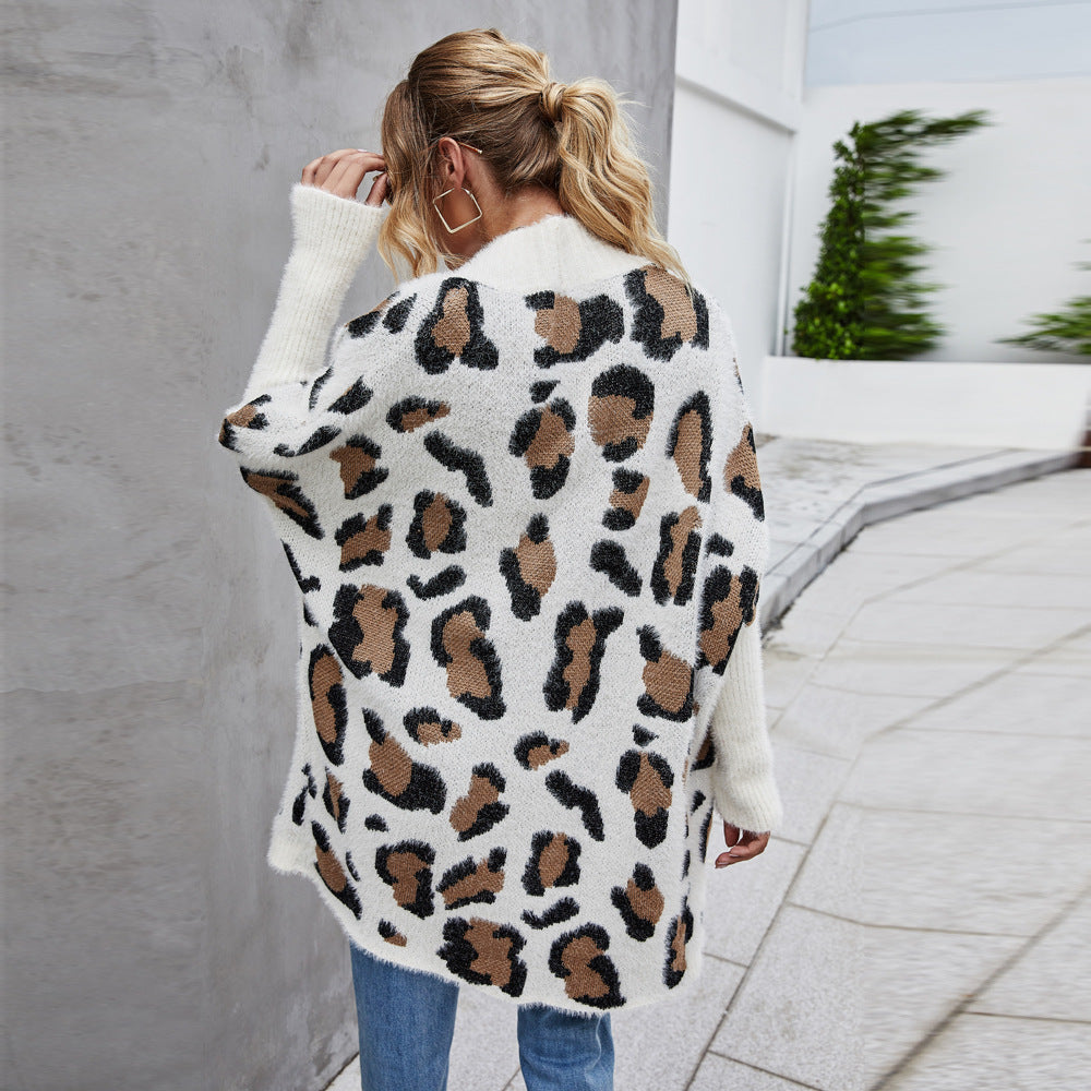 Pigernes hyggelige cardigan med trendy leopardmønster Stilla