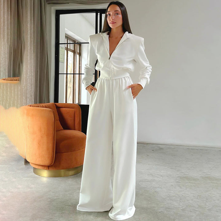 Damer sommerlig lounge-sæt med elegant cropped design og bredt ben Stilla