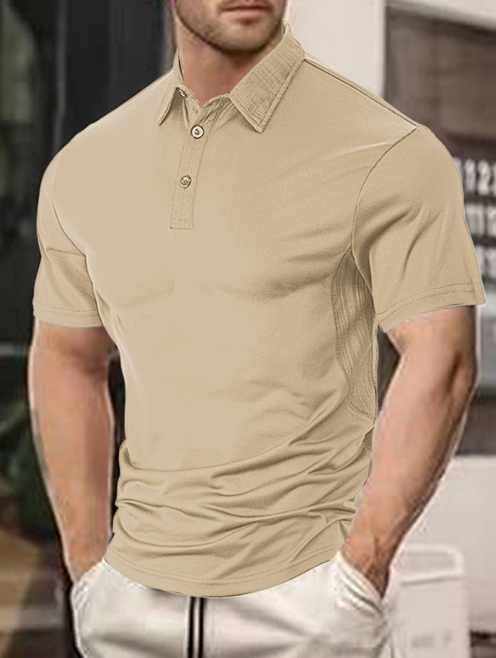 Herrer Poloshirt med åndbare egenskaber og moderne krave Stilla