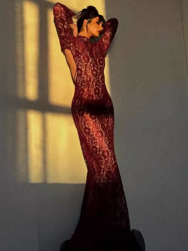 Femme Elegante Spidskjole Stilla