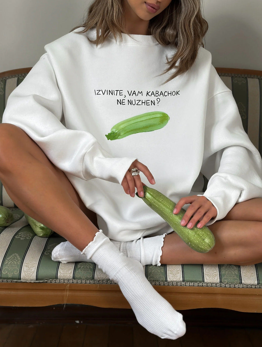 Kvinders afslappede sweatshirt med originalt print Stilla