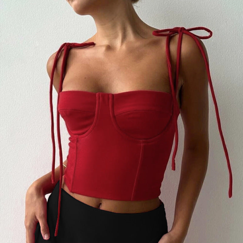 Dame Struktureret Crop-Top Stilla