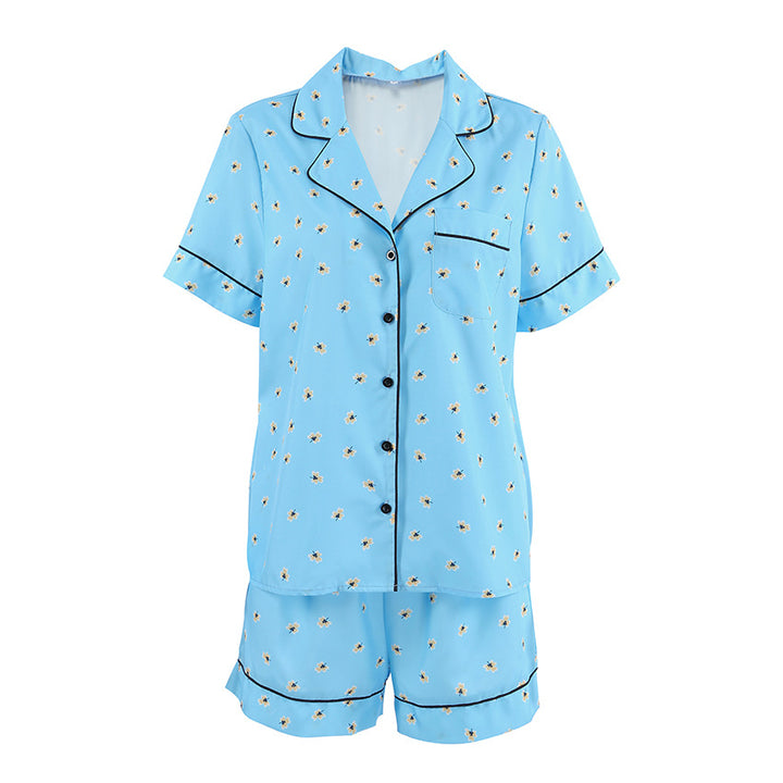 Dame pyjamasæt med blomsterprint og behagelig pasform Stilla